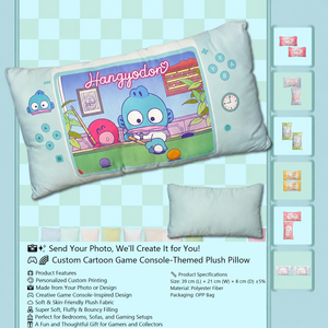 Coussin décoratif en peluche sur le thème de la console de jeu de dessin animé personnalisé, doux et décoratif, pour la maison ou comme cadeau - Product Image 5