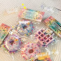 Jouet en peluche patte de chat en forme de donut, texture slime, très esthétique, anti-stress, vente en gros