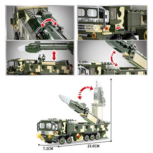 WW2 militari veicoli militari camion porta missili DF-17 veicolo blindato bambino Missile balistico modello costruzione blocco da costruzione - Product Image 5