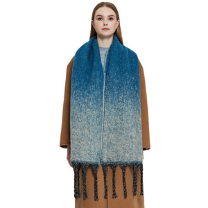Factory Price New <strong>Elegant</strong> Fashion Cashmere Feeling Scarf for Women Thicker <strong>Loop</strong> Yarn Tassel Polyester Autumn and Winter - Product Image 2