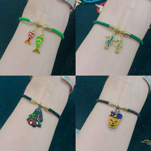 BM1192 Chic 18k Plaqué Or Émail Émail Fantôme Cri Citrouille Halloween <span class=keywords><strong>Poisson</strong></span> Charme Chaîne Cordon Bracelet pour Filles Garçons Femmes - Product Image 6