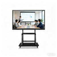 Écran plat interactif tactile 4K 40 points de 55/65/75/85/98/110 pouces pour une utilisation en classe et à l'école avec système d'exploitation Android/Windows