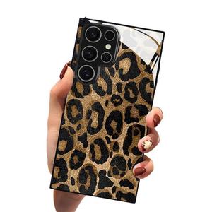 Coque de téléphone Samsung S25 Ultra, motif léopard personnalisé avec cadre noir, protection intégrale anti-chute - Product Image 4