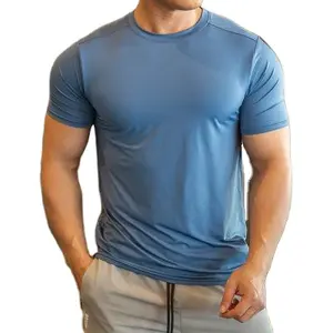 2023 men's training 75% polyester sports wear over sized breathable work T-shirt for men