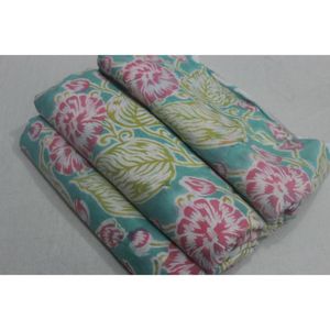 Vintage-Inspired Botanical Hand Block Print 100% Cotton Sustainable Fabric India Boho Clothing Artisan Diapers Bags Curtains - Product Image 1