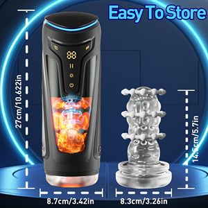 Masturbator Pria Otomatis Retractable dengan 9 Mode Getaran dan 2 Mode Pemanas Terbuat dari Bahan TPE Dapat Diisi Ulang dengan USB - Product Image 6