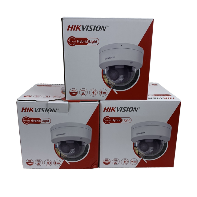 Hikvision 4MP IP Camera DS-2CD1143G2-LIU 4K Smart Hybrid Light With Dual-Light IR White Light Built-in Mic Dome Network Camera