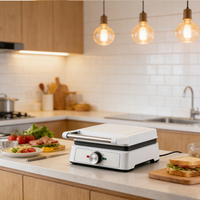 Machine à gaufres double face durable pour collations nutritives en famille, prix de gros en vrac
