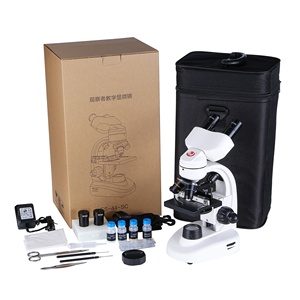 Microscope biologique XSP-44SM-<span class=keywords><strong>A</strong></span> avec éclairage <span class=keywords><strong>LED</strong></span> supérieur et inférieur pour laboratoire scolaire, avec oculaires 4x, 10x, 40x et oculaire WF10x - Product Image 2