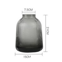 Vase en verre cristal décoratif, design simple, transparent, moulé par soufflage, pour la décoration intérieure, les arrangements floraux et hydroponiques, idéal pour les événements professionnels et les festivals.