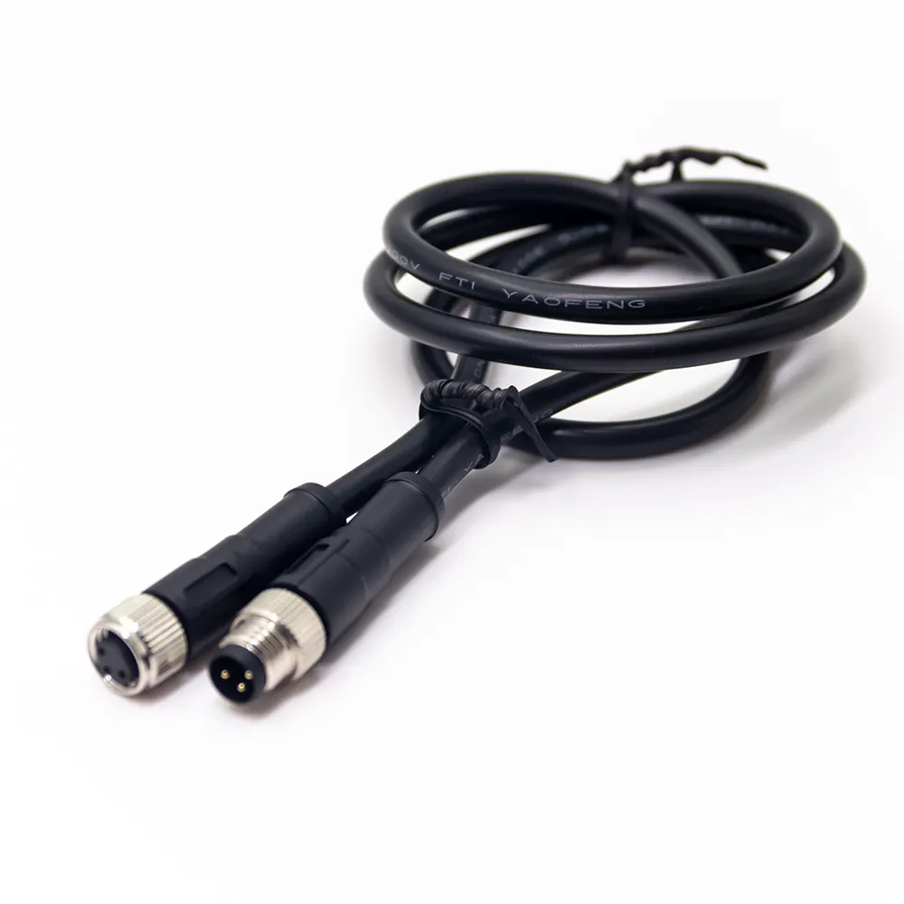 M8 Cable Female to Male Plug 3Pin 4Pin 5Pin 6Pin 8Pin 3 4 5 6 8 Pin Extruder Sensor Circular Connector