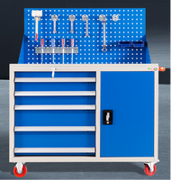 Armoire à outils de garage en acier robuste avec panneau perforé, nouveau design, dimensions et tiroirs personnalisables, fabriqué en Chine
