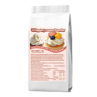 Vente Directe Poudre de Crème Fouettée Pré-Mélangée Soyeuse et Parfumée, Prête à l'emploi avec de l'Eau et du Lait, 1KG par Paquet, pour Gâteaux, Glaces et Biscuits