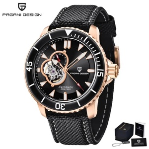 Montre automatique pour homme PAGANI DESIGN PD-1674, mouvement japonais TMI NH39, tourbillon squelette, cristal saphir, montre mécanique à bracelet, 200 m - Product Image 1