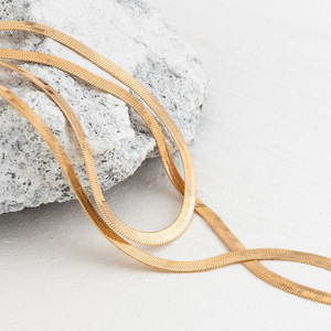 Collar minimalista francés de nuevo diseño 2025 para mujer, cadena de clavícula de hueso de serpiente en Material de aleación de Zinc chapado en oro - Product Image 3