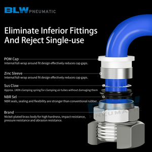 PL6-02/8-02右角度男性ねじ肘クイックコネクタ8mmホースプッシュフィッティングエアチューブインセット空気圧部品 - Product Image 3