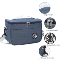 Sac isotherme solaire en polyester imperméable de 24 L avec fermeture éclair, motif lettres personnalisé, anti-fuite, pour aliments