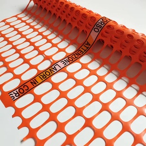 Valla de malla de seguridad de plástico naranja con cinta de advertencia Red de barrera para equipos de construcción - Product Image 2