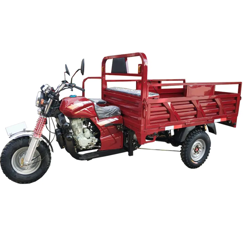 Fabbrica Cina raffreddato a vento motore tre ruote benzina benzina moto triciclo cargo prezzo tuktuk triciclo motorizzato disegno triciclo