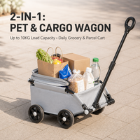 Poussette de luxe réglable, lavable, pliable et portable en acier pour animaux de compagnie, chats, 4 roues, chariot de haute qualité pour la marche en extérieur