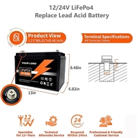Baterai Lithium Ion prismatis 12V 300ah, perlindungan BMS IP65 dapat komunikasi garansi 5 tahun untuk rumah RV angin surya