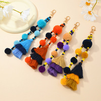 Breloque de sac perlée, pompon, accessoires de sac, fermoirs pivotants, porte-clés boule en peluche, pendentif à pompon, pendentif décoratif pour sac à main et portefeuille