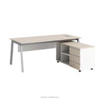 Grands meubles, espace de bureau moderne, table de bureau en bois, design de bureaux de direction, bureaux de luxe en forme de L, bureau de direction, bureau de PDG
