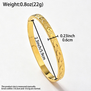 Zeadear Stylish Adjustable Open Cuff Textured Heart Bulk <b>Engraving</b> Lightweight Premium Timeless Stainless Steel <b>Bangles</b> Unisex - Product Image 6