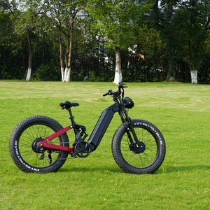 1000W/2000W 듀얼 모터 성인용 전기 자전거, 48V 30Ah/20Ah 배터리, 26인치 팻 타이어 풀 서스펜션 Ebike - Product Image 4