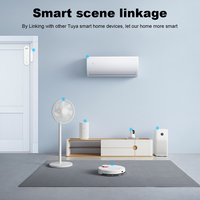 Capteur de contact de porte intelligent WiFi Tuya WL-19KWT, capteur magnétique de porte/fenêtre WiFi Tuya avec alarme sonore de 80 dB, sécurité domestique