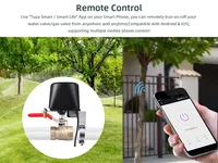 Actionneur de vanne intelligent motorisé (vanne vendue séparément) Contrôleur d'arrêt d'eau WiFi/électrique Application Tuya Smart Life
