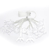 Vente chaude Led Light Strings Astronaute Rocket Batteries Holiday Party Cordes lumineuses décoratives