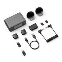 Microphone sans fil M15 Mini 1-2, microphone portable pour téléphone et caméra, microphone à clipser sur le col