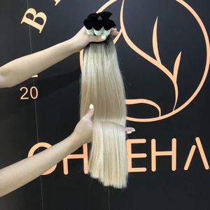 Extensiones de Cabello Humano con Cutícula Alineada 6/613 <span class=keywords><strong>Rubio</strong></span> con Raíz Degradada, Extensiones de Cabello Humano Brasileño al por Mayor - Product Image 5