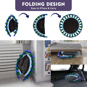 Trampolín Redondo Plegable para Interiores y Exteriores, Colchoneta de Salto de 38 Pulgadas, Mini Trampolín para Niños Pequeños con Asa - Product Image 3