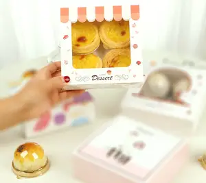 Dessert Boxes With Windows Viewing For Cakes Muffins Candy Pie Donuts Cupcake Bakery Boxes Pastry