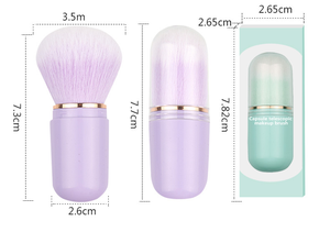 Brocha de Maquillaje Profesional Retráctil y Portátil, Pelo Sintético, Mango de Plástico, Suave, para Polvo Suelto, Corrector, Rubor, Cosméticos - Product Image 5