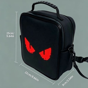 Bolso bandolera LED impermeable para exteriores, mochila con pantalla publicitaria móvil para exteriores, contenido editable, bolso de mano de gran capacidad - Product Image 6