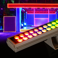 Iluminación de Fachada para Exteriores de Alta Calidad en Aluminio, 36W/48W/72W DMX512 IP66, Resistente al Agua, RGB LED, Proyector de Pared