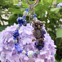 Porte-clés de téléphone portable en forme de hibou brillant entièrement orné de diamants, chaîne simple, pendentif de téléphone portable perlé de cristaux, porte-clés de voiture personnalisable