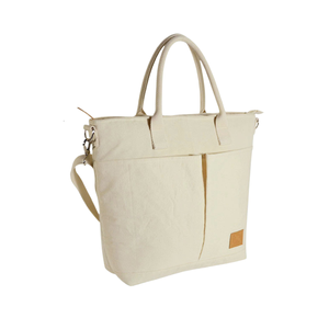 Bolsa de Compras de Lona Resistente de 24 oz para Mujer, con Bolsillos y Cremallera, Logotipo Personalizable, Bolsos de Mano para Mujer, Bolsa Refrigerante Portátil - Product Image 1