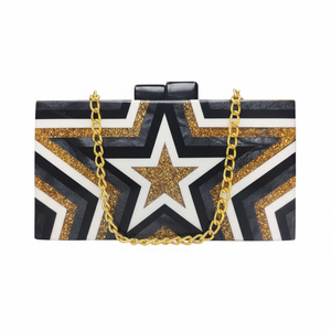 Bolsos de Mano de Resina Hechos a Mano con Cristales, Diseño Único de Artesanos Indios, Obra de Arte Maestra - Product Image 1