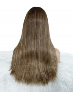 24 pouces 60cm Long Kasher Juif Straight Style Perruque Livraison Rapide <span class=keywords><strong>Cendré</strong></span> Blonde Suisse Dentelle Vierge Européenne Russe Cheveux Haut - Product Image 2