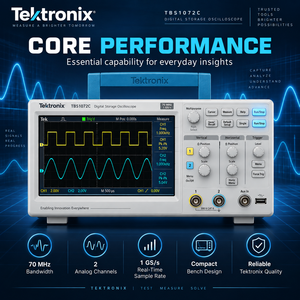 ออสซิลโลสโคปดิจิตอล Tektronix TBS1072C 70MHz 1GS/s 2 ช่องสัญญาณ หน้าจอ WVGA 7 นิ้ว ความละเอียด 8 บิต รับประกัน 1 ปี - Product Image 2