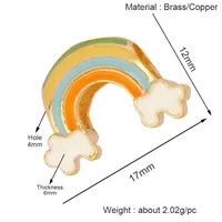 Manik Spacer bintang bulan bentuk geometri bulat hati bunga mewah Fashion, perlengkapan pembuat perhiasan emas Tube18K warna-warni K82