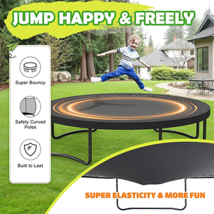 Zoshine 12/14/16 FT Heavy Duty Outdoor <strong>Trampoline</strong> Safety Enclosure Alloy Steel Frame Weather-Resistant Soft <strong>Net</strong> Durable <strong>for</strong> Home - Product Image 6