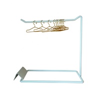 Présentoir de Comptoir Moderne Portable Léger Blanc/Noir Écologique en Fil Métallique avec Crochets pour Porte-clés – Conception sur Pied