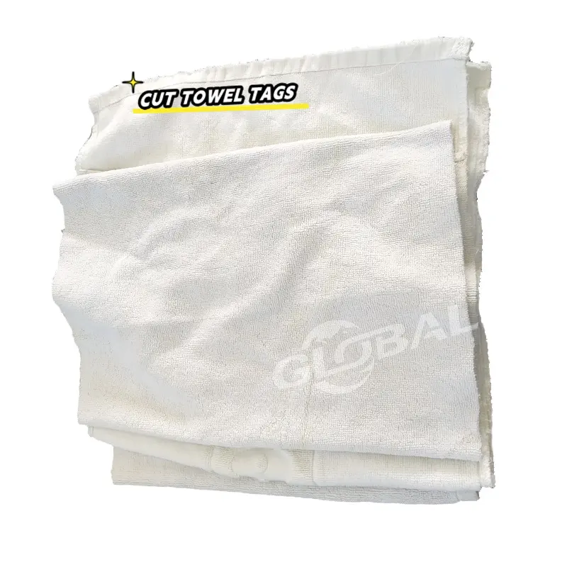 Recycling-Weiß-Baumwolltuch weißes Terry-Tui mit reiner weißer 100 % Baumwolle gebrauchter gewaschener Terry-Baumwollreinigungstuch