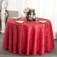 Nouveau produit en gros : Nappe imprimée en polyester jacquard damassé floral de 132 pouces pour tables rondes, idéale pour la décoration de mariage