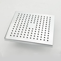 Watermark Wels Square Juego de ducha de lluvia de 8 "Baño de agua caliente fría Grifo de ducha de lluvia Combinación de mezclador de baño